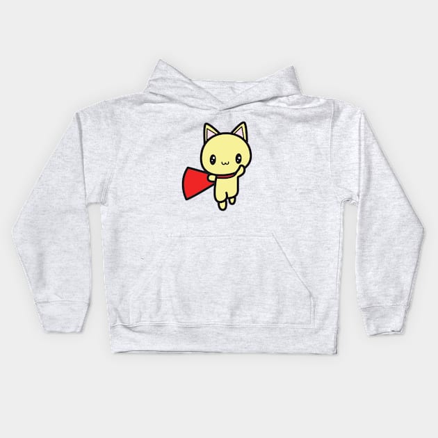 Super Hero Cat Kids Hoodie by TeeGrayWolf